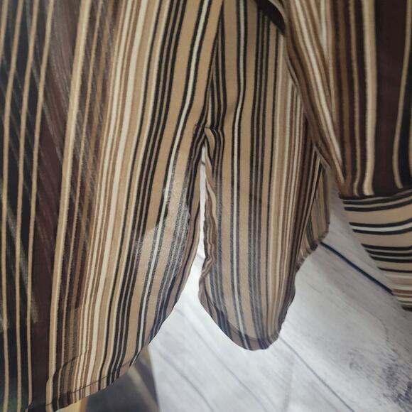 Vintage Studio C Women's Long Sleeve Striped Blouse Size 20 - Picture 4 of 7